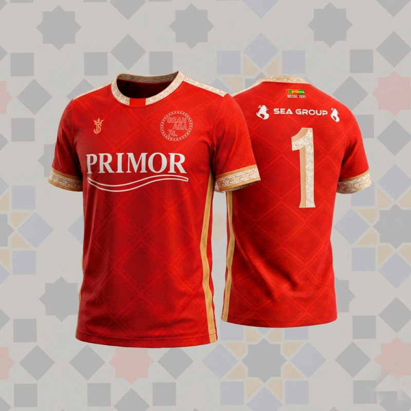 CAMISETA DE JUEGO C. P. GRANADA 74 ROJA