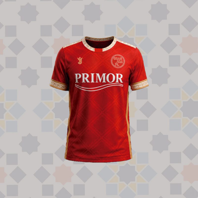 CAMISETA DE JUEGO C. P. GRANADA 74 ROJA